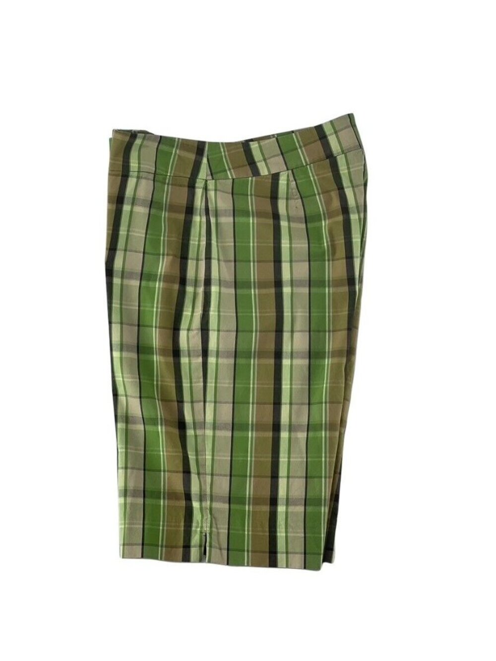 Jones New York Signature Womens Green Plaid Bermuda Shorts Size 10 - Picture 4 of 11